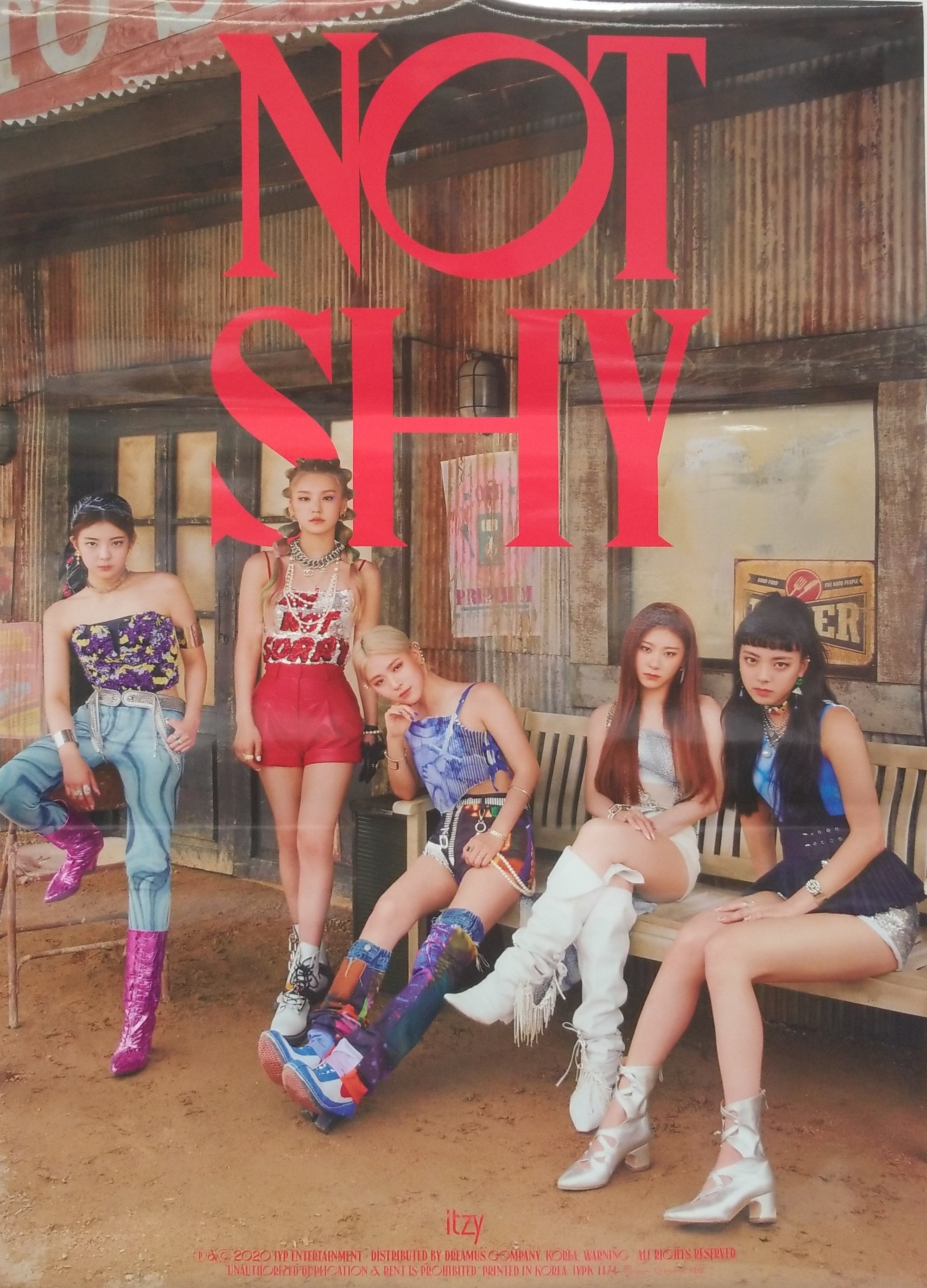 ITZY Album Not Shy Official Poster - Photo Concept C