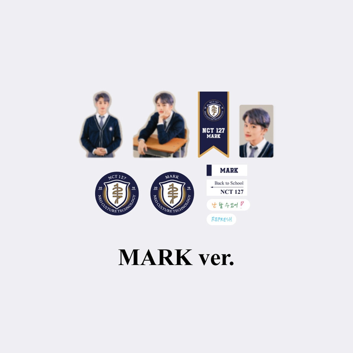 NCT 127 2021 Back To School Kit - Luggage Sticker + Photocard Set