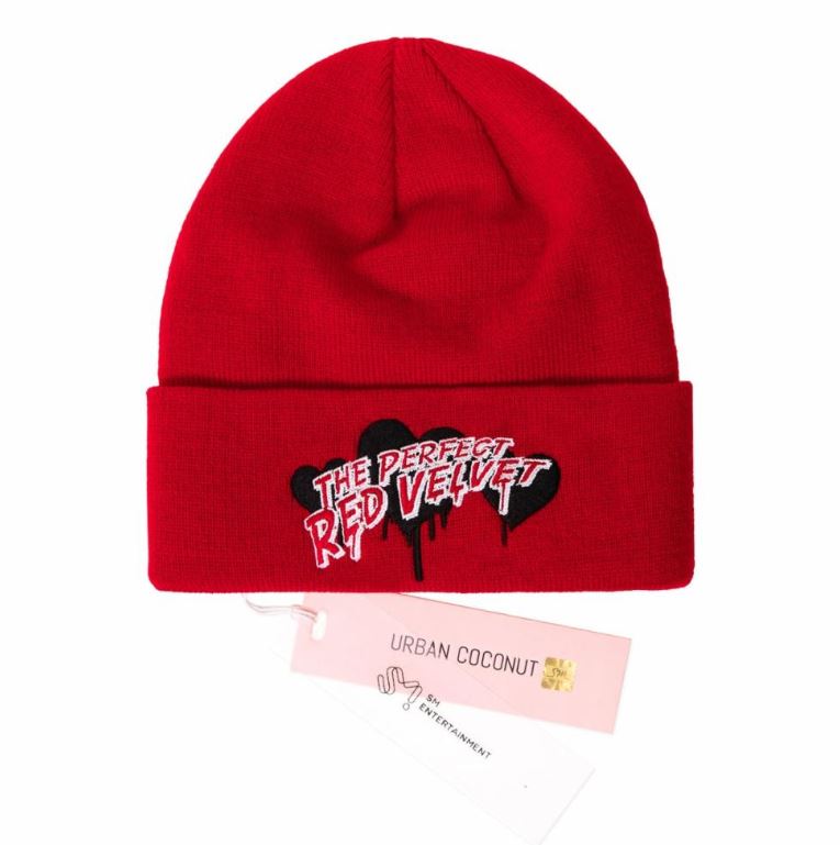 Red Velvet SM Official Beanie with The Perfect Red Velvet Typography