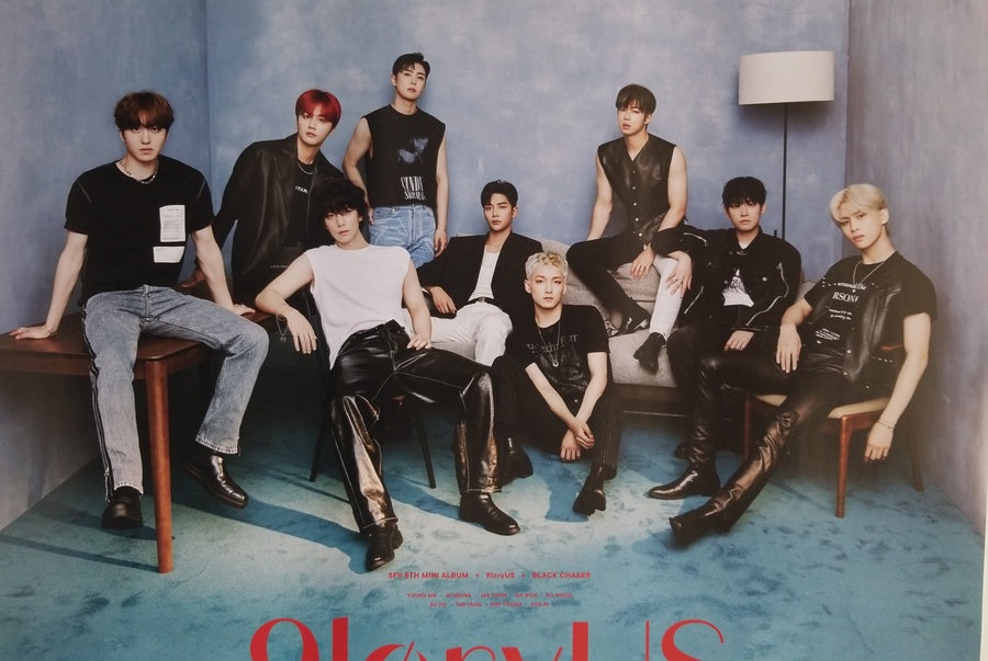 SF9 8th Mini Album 9LORYUS Official Poster - Photo Concept Black Chaser