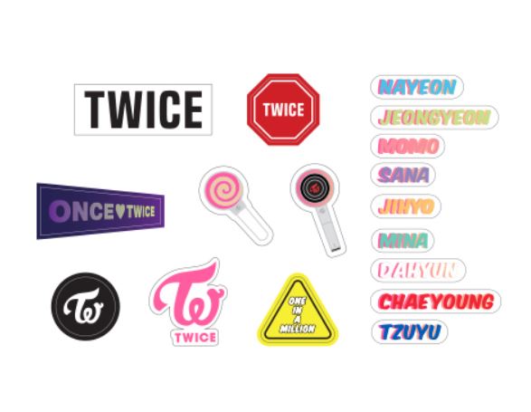 Twice [TWICELIGHTS] Official MD - CandyBong Z Pouch Deco Stickers